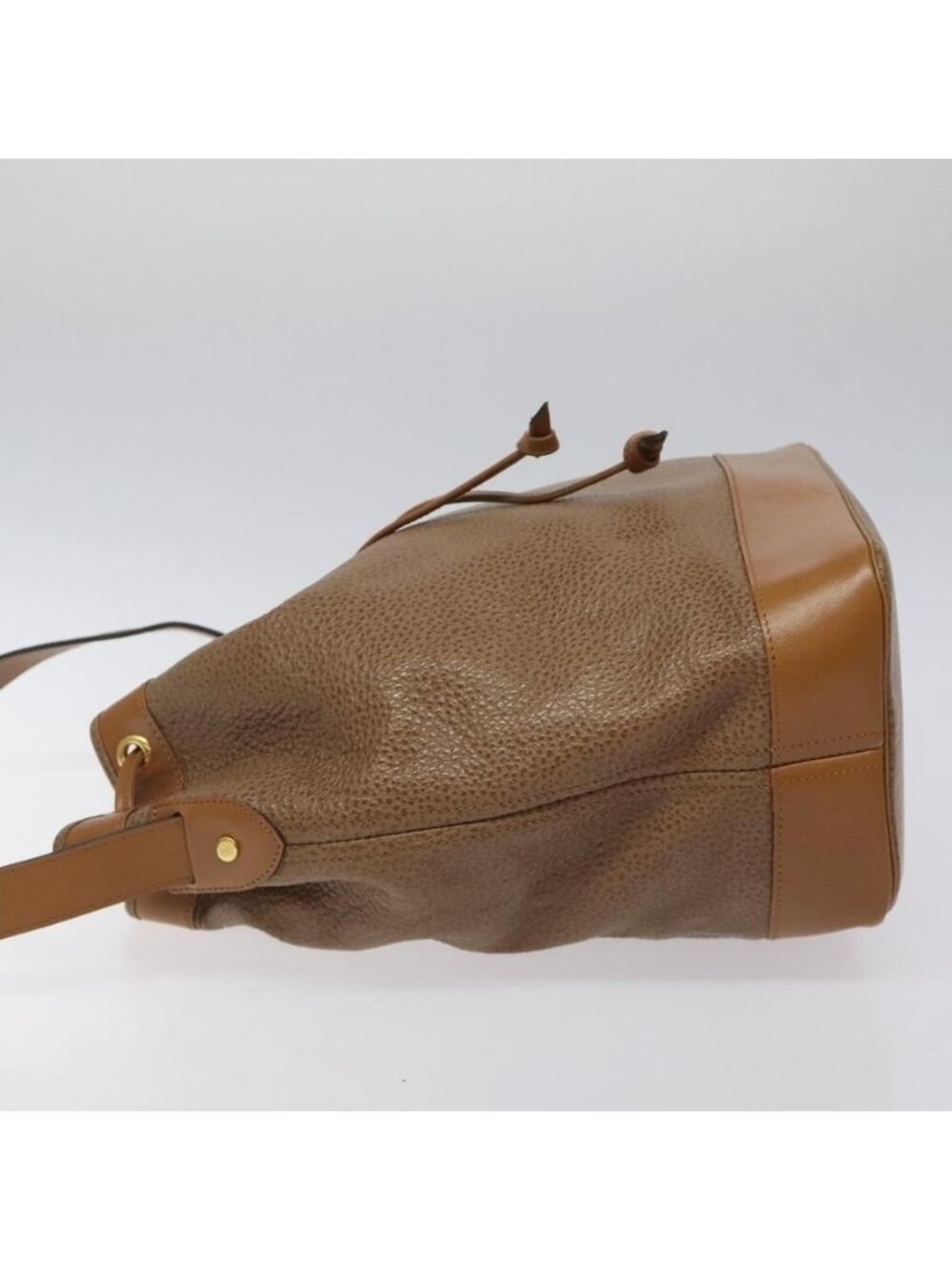 Authentic Christian Dior Shoulder Bag Leather Brown Gold - Picture 11 of 16